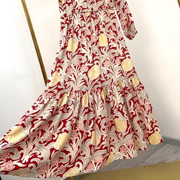 NEW🔥Vanessa Bruno Athe Floral Silk maxi Dress - Picture 12 of 16